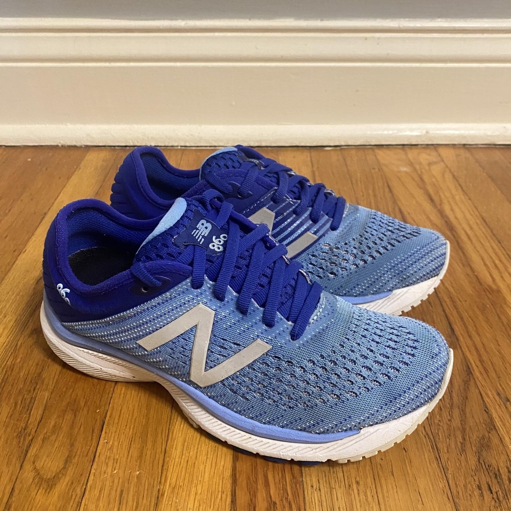 New Balance 860 v10 Running Shoes Womens Size 7.5 Wide Blue Stability W860G10 - Picture 2 of 11